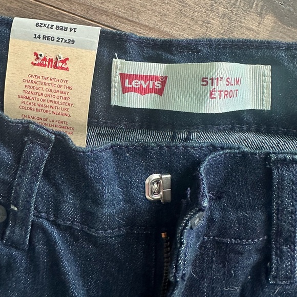 NWT Levi's Dark Blue Straight boys Jeans - size 14 (youth( - Picture 3 of 7